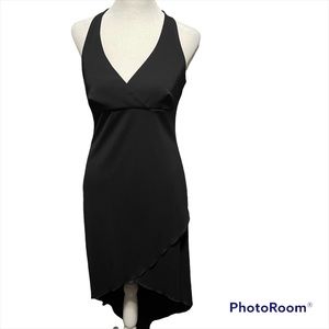 Hourglass Black Halter Dress, Size Medium